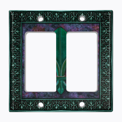 Patterned 2 - Gang Rocker Standard Wall Plate