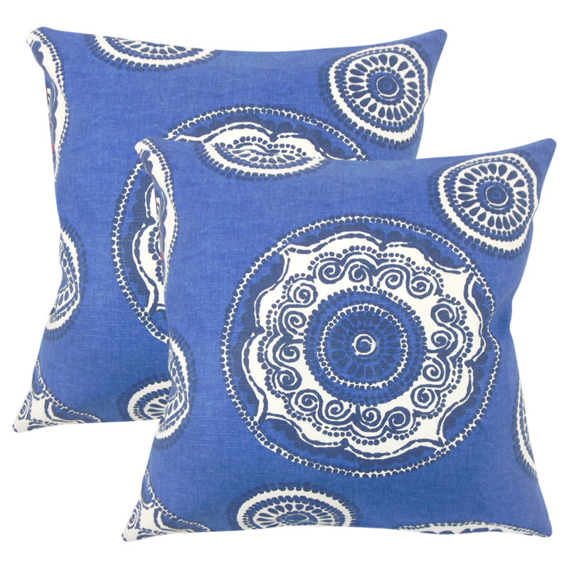 Square Pillow Cover & Insert, Blue