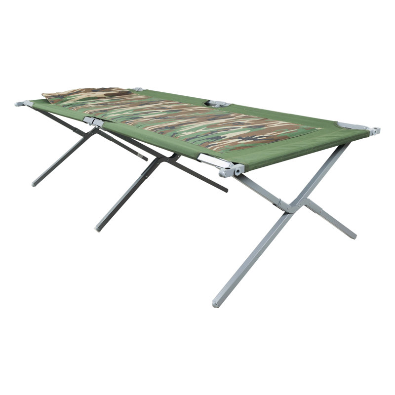 Blantex XT-3Camo Army-style Heavy Duty Steel Foldable Cot 33” x 80” with Sewn-in Foam-pad Deck