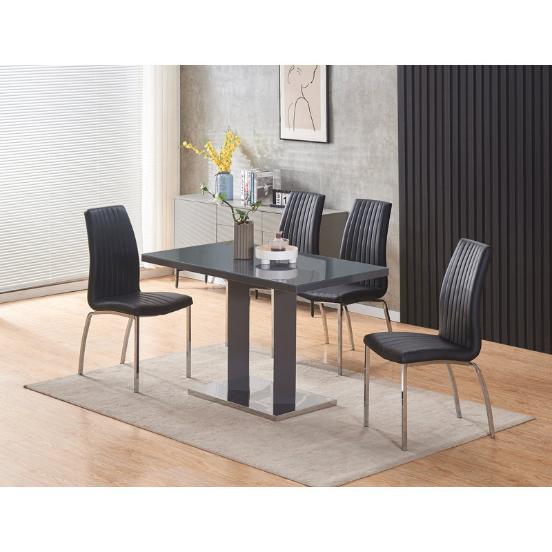 Aleh Dining Set, Black