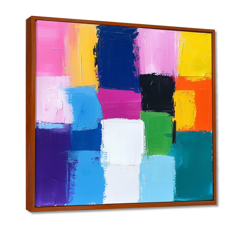 Odiel abstraite, couleur primaire, résonnant dans le chaos III - art mural abstrait, H 36 po x l 36 po, Brun