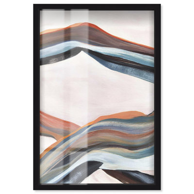 Décoration murale bohème Sands of Time I Shadowbox Print par Art Remedy, cadre noir, 36 x 54