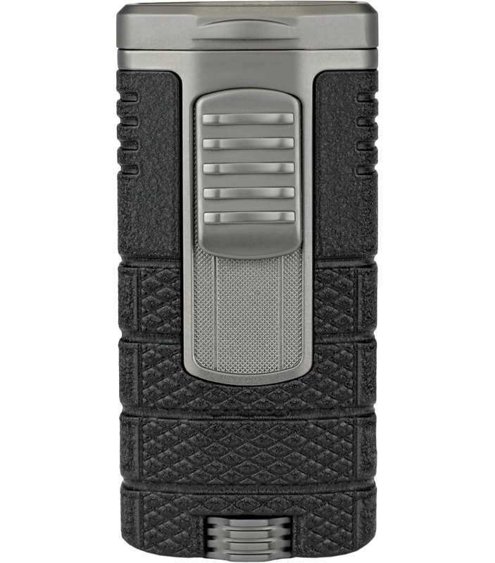 Xikar Tactical Triple Jet Flame Lighter, Black/Gunmetal