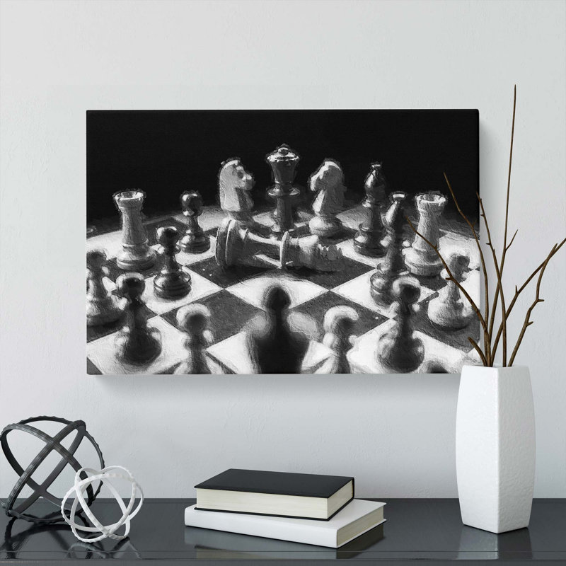 Chess Checkmate - Wrapped Canvas, 50cm H x 76cm W x 3cm D