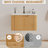 24" Wall Mounted Floating Single Bathroom Vanity with Ceramic Top-2005165944-2005943076