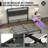 Bed Frame with 2-Tier Storage Headboard, Platform Bed with LED Lights and Charging Station, Underbed Storage Space-534777983-521524619