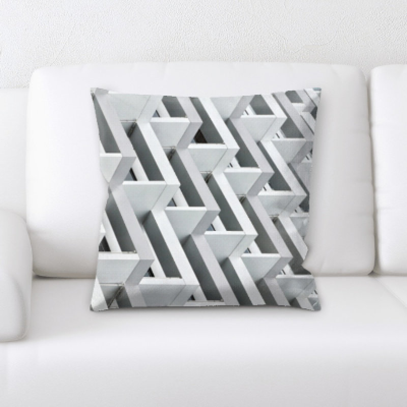 Geometric Microsuede Throw Pillow