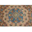 Tapis floral orange en laine 8 x 13