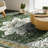 Machine Washable Non-Slip Green Oriental Area Rug-1683931757