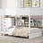White Queen Over Bunk Bed - Stable With Storage & Socket Ports And Storage, Size-551912272