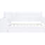 Lit de jour simple avec 3 tiroirs, bureau et ports en blanc - Bois élégant et tiroirs en pin pour une bonne nuit de sommeil-130576478-130576479