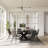 Suzzie Modern Round Turnable Dining Table for 4-6 with Sintered Stone Tabletop, Carbon Steel Base-103232737-103232738