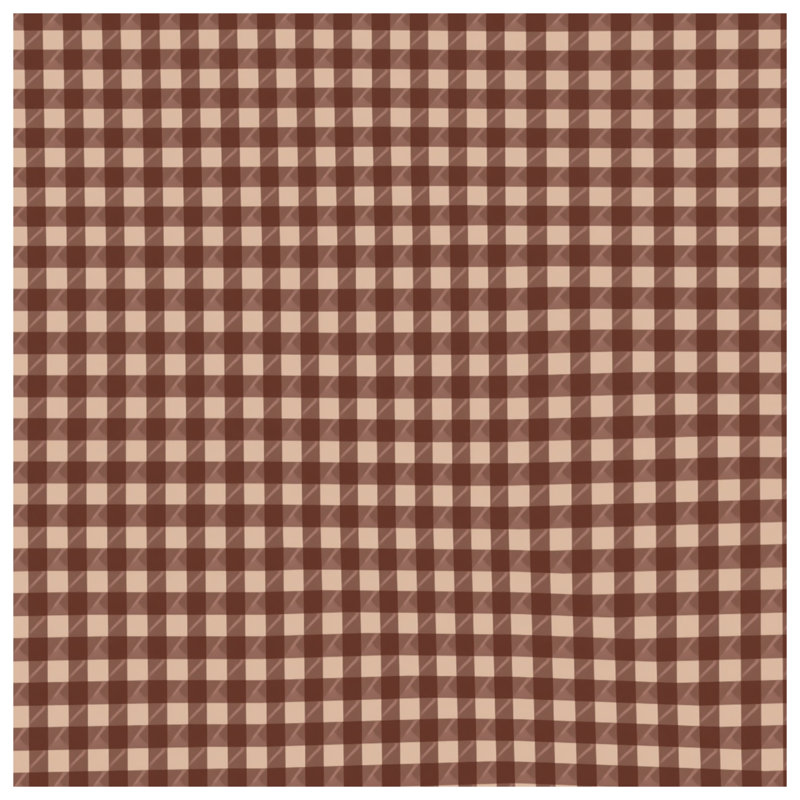 Édredon brun et beige à carreaux, Twin