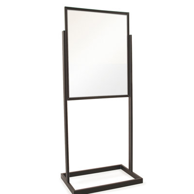 Bulletin Sign Holder with Rectangular Tubing Base
