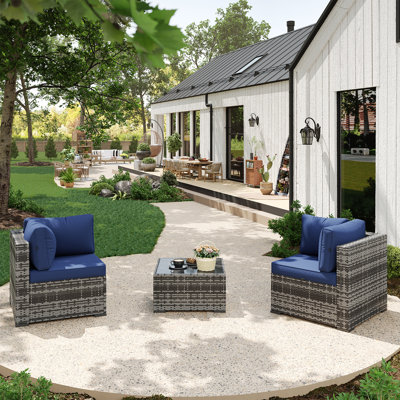 Patio Safo pour 3 personnes avec coussins