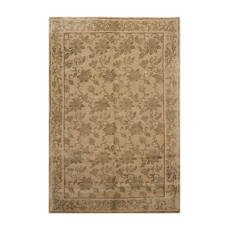 Tapis brun clair tissé à la main