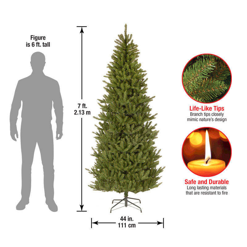 Natural Fraser Slim Fir Tree, 7'