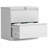  28.25 Inch Locking 2 Drawer Metal Office Storage Filing Cabinet, White