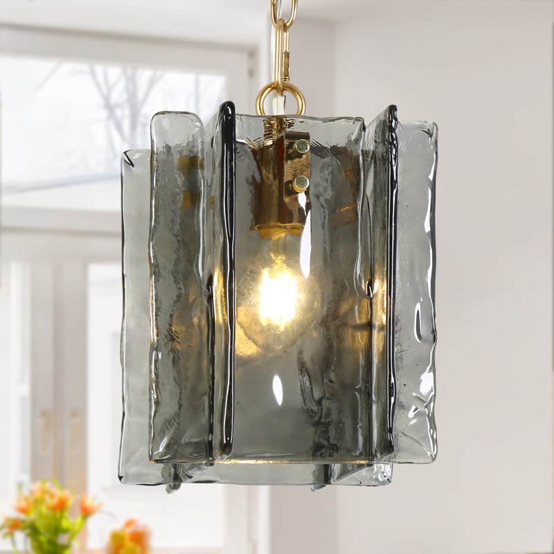 Quitman 1-Light Dimmable Pendant , 11" H x 7.9" W x 7.9" D