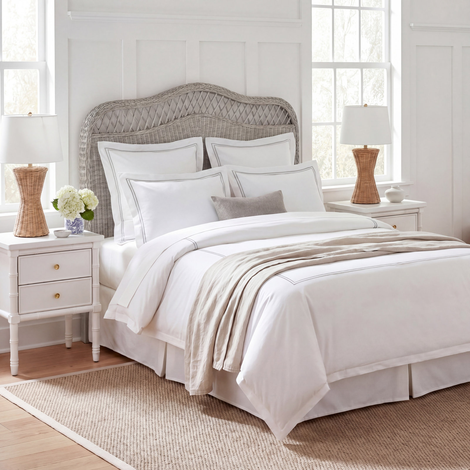 Almus Headboard, Antique Gray, Queen