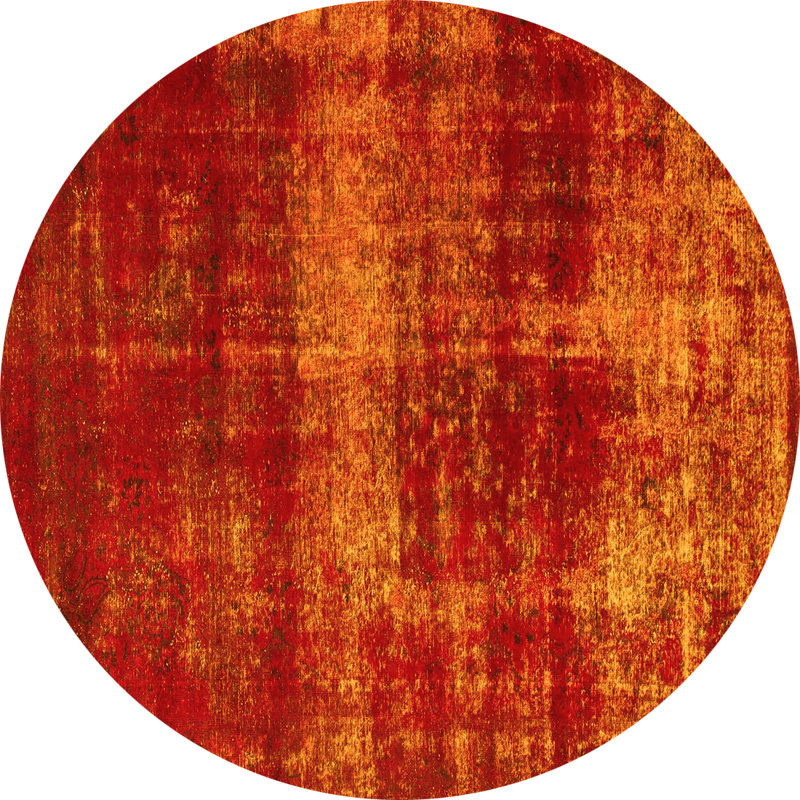 Abstract Indoor Rug, Round 5'