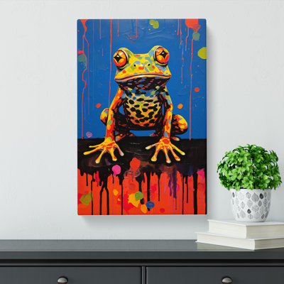 Frog Expressionism Art No.2 - Wrapped Canvas
