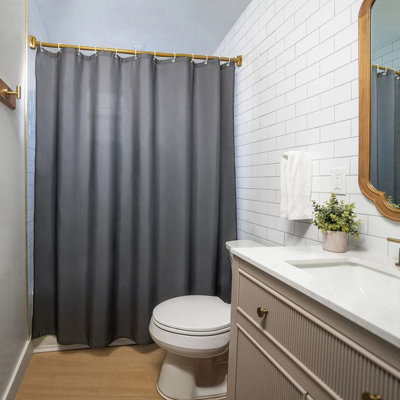 Rideau de douche uni 71 x 74 Parke - résistant à l'eau - tissu 100% polyester