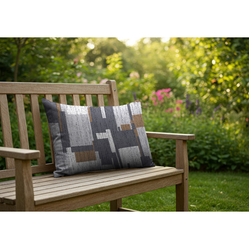 Oreiller réversible Samie, 25 x 18, Gris