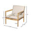 Ensemble de conversation en bois d'acacia avec coussins résistants à l'eau 31,5 po x 27,0 po x 31,25 po Christopher Knight Home