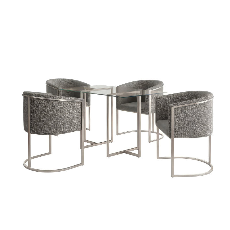 Meadville Dining Set, 30" H x 48" W x 29" D, 5 Pieces: Table, 4 Chairs