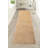 Custom Size Washable Runner Rug Solid Beige Medium Pile Latex Backing Slip Resistant by Feet-1121551691