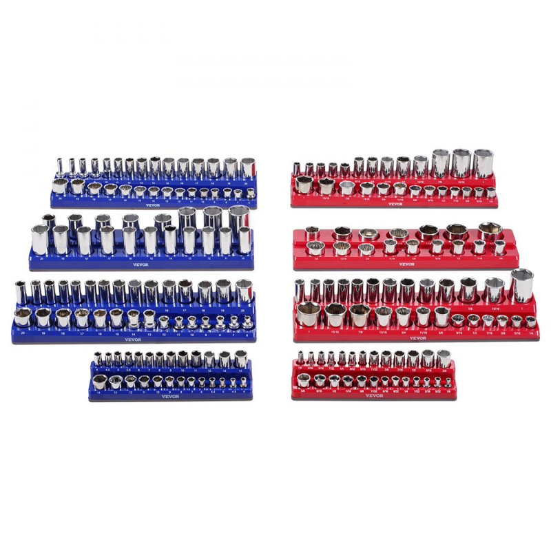 Ensemble de 8 supports magnétiques pour supports de prises magnétiques bleu et rouge