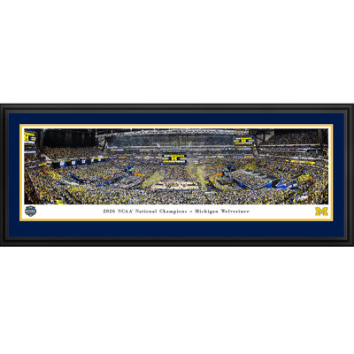 Michigan Wolverines, 2026 Basketball National Champion - Double Mat, reproduction encadrée de luxe