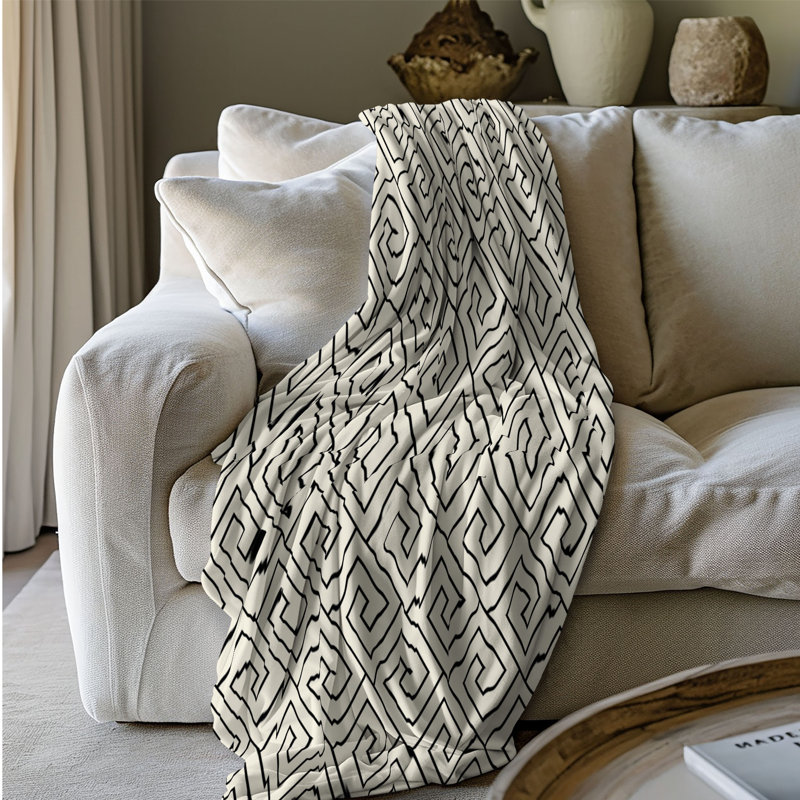 Crème - 1 pièce Sherpa Premium 0084, L 60 po x L 80 po