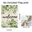 Drapeau vert Greenery Welcome, tonnelle d'escalier verte 12 X 18 pouces