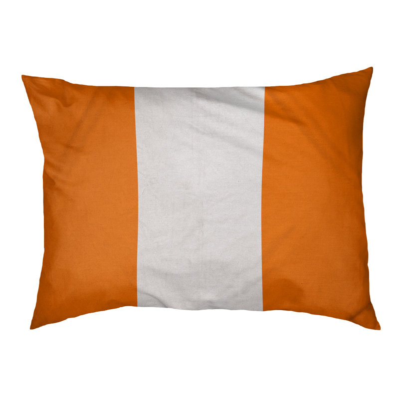 Coussin d'extérieur pour chien Mississippi Rebellion, Grand (l 40 po x P 30 po x H 6,5 po), Orange / blanc / orange