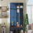 Farmhouse Hall Tree with 4 Hidden Hanging Hooks, Versatile Walnut Seating Bench with 8 Doors, Entryway Shoe Cabinet with Open Compartment for Living Room,