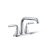 Robinet de lavabo de salle de bain central à deux poignées Tone avec drain cliquable, 1,0 gal / min