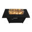 Table de foyer d'extérieur en acier avec couvercle Sedillo H 25 po x l 42 po Sedillo-202193062