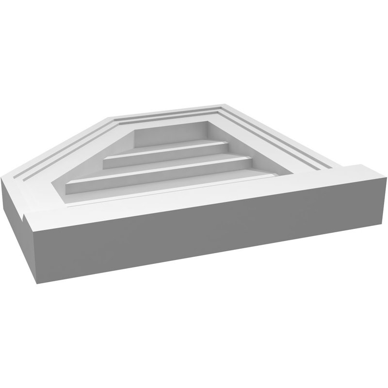 Évent en demi-octogone supérieur à montage en surface Signature, H 14 po x l 14 po x P 2 po
