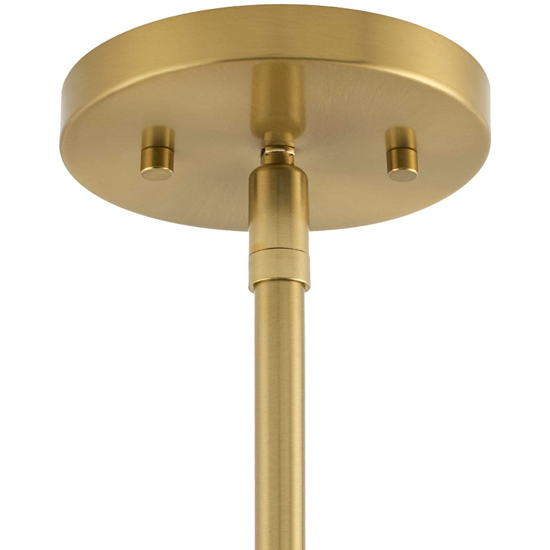 Iron 6-Light Chandelier, Laiton, 5, L 26 po x l 26 po x H 16 po