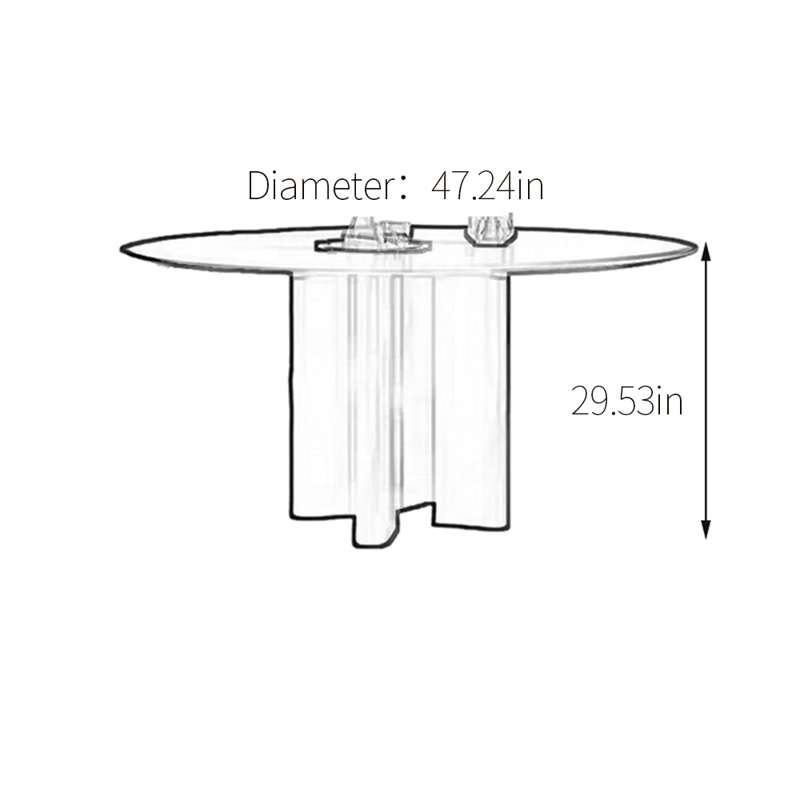 Mayhall, H 29,53 po x L 47,24 po x l 47,24 po, Blanc, Noir