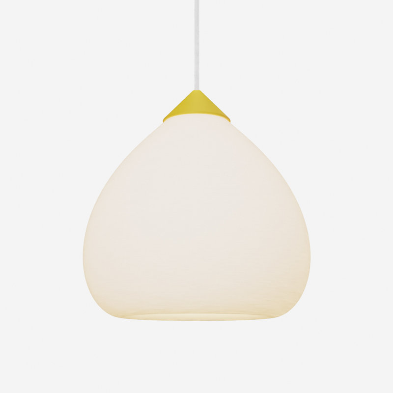 Gulp Pendant Light, 17.6" H x 9.45" W x 9.84" D, White, Sunrise