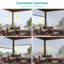 Pull Down Privacy Screen for Pergola shade Accessories Only compatible with Aok Garden Brand-393652282-393652280