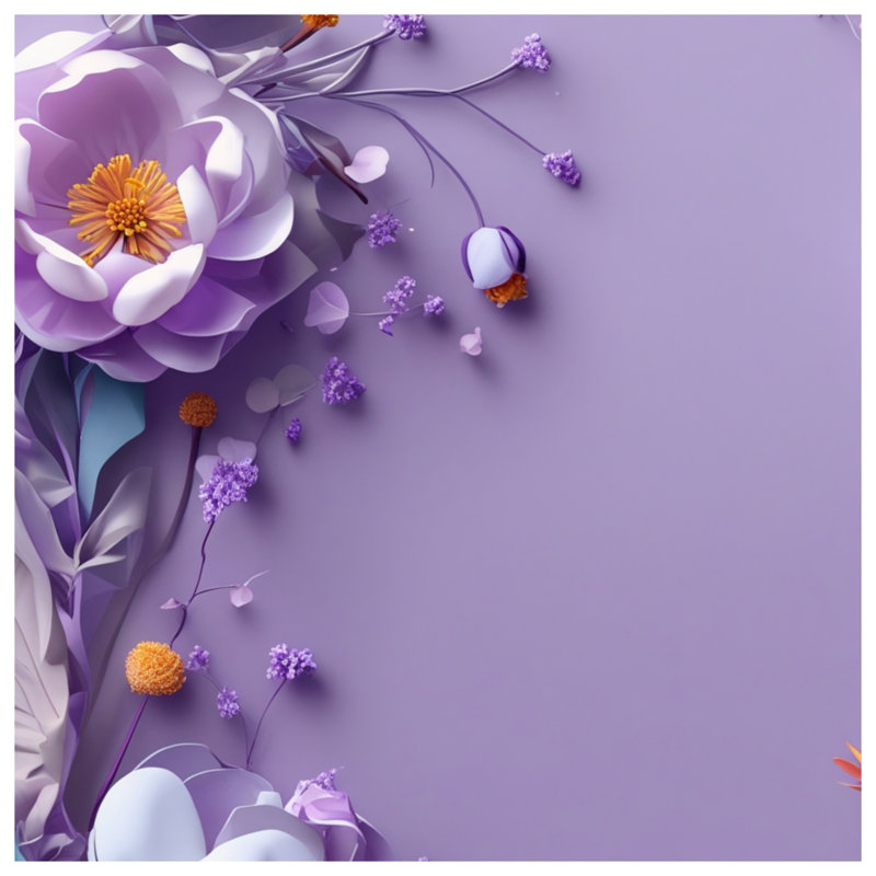 Couvertures florales mauves, 50in W x 60in H