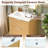 24'' Free-Standing Single Bathroom Vanity Set With Fluted Texture And Ceramic Sink