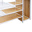 Lit superposé en métal avec échelle de rangement latérale et garde-robe, cadre de lit-111294503-97773244
