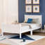 Lit plateforme avec base de lit en bois et sommier avec base de lit et support en lattes de bois-271882514-291537090