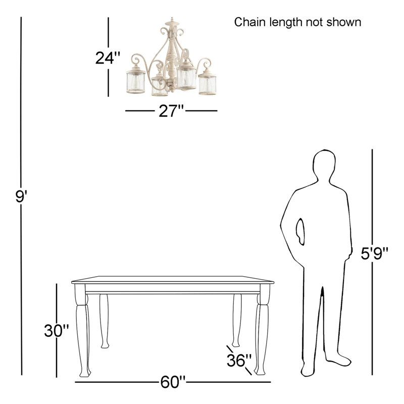 Salome 4 - Light Classic / Traditional Chandelier, Persian White