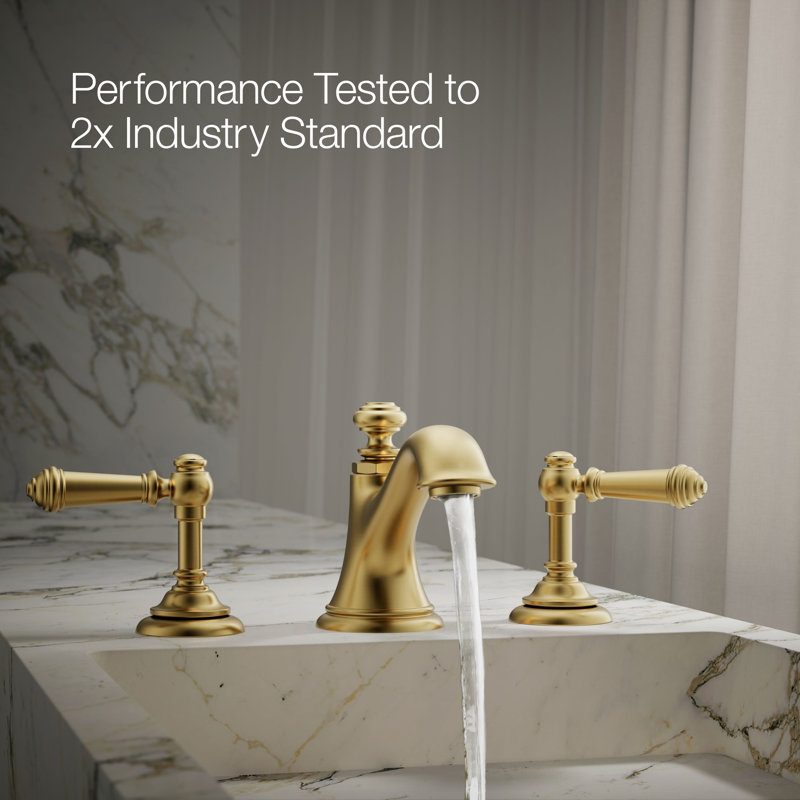 Artifacts Bathroom Sink Spout with Bell Design, Vibrant Brushed Moderne Brass